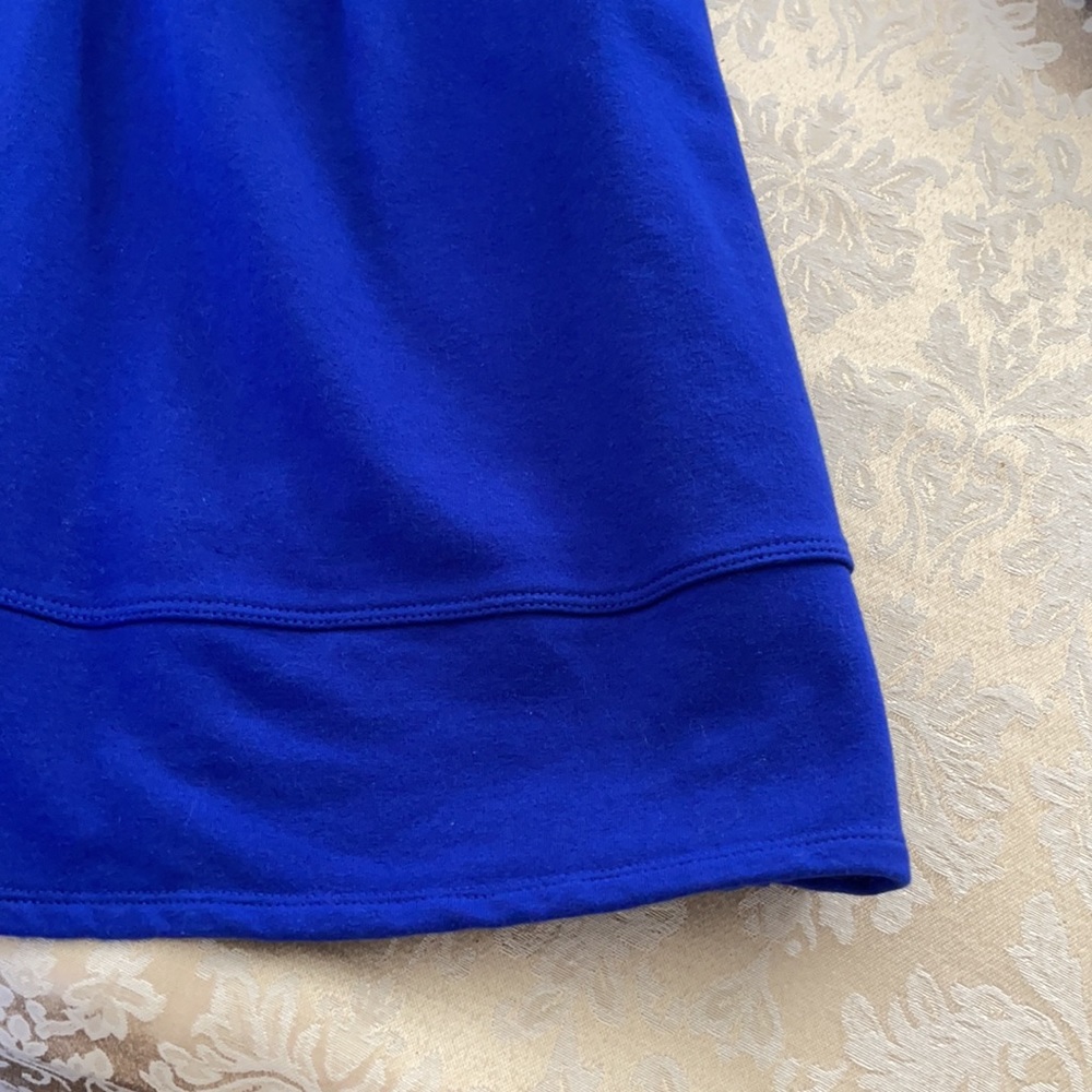 Elegant Royal Blue Women's Trench Coat - Picture 4 of 9